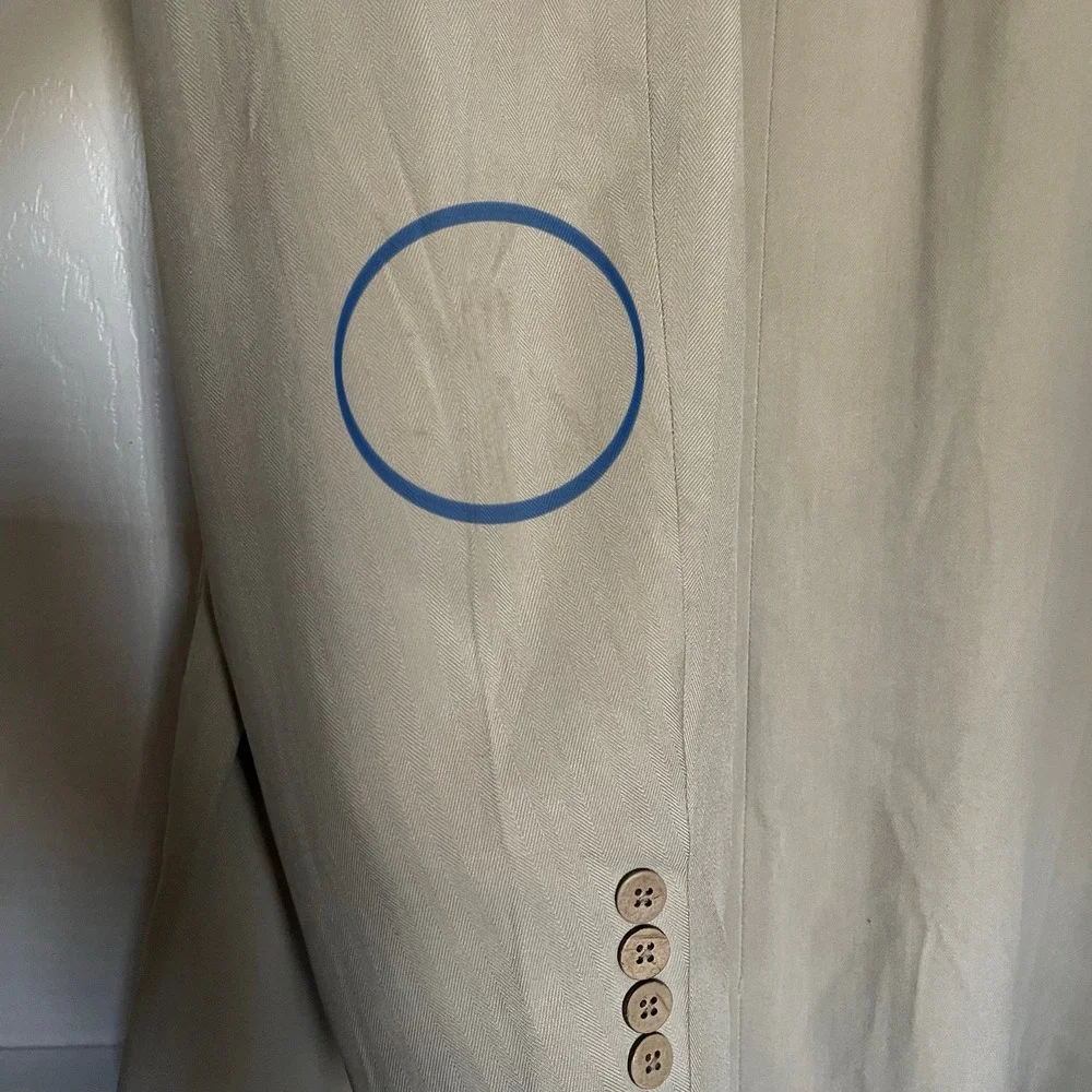 Joseph & Feiss Mens Blazer 100% Silk‎ 42R Tan Herringbone Sport Coat Career